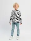 Детский лонгслив / Черно-белая зебра