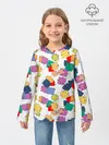 Детский лонгслив / Ретро узор-заплатки.