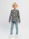 Детский лонгслив / Полосатый абстрактный узор