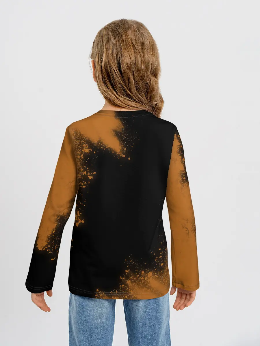 Детский лонгслив / Кошачья Йога - Взрыв