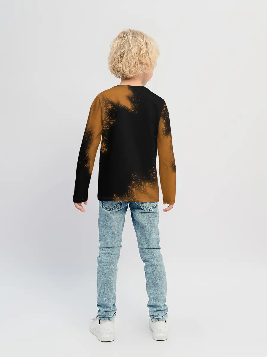 Детский лонгслив / Кошачья Йога - Взрыв