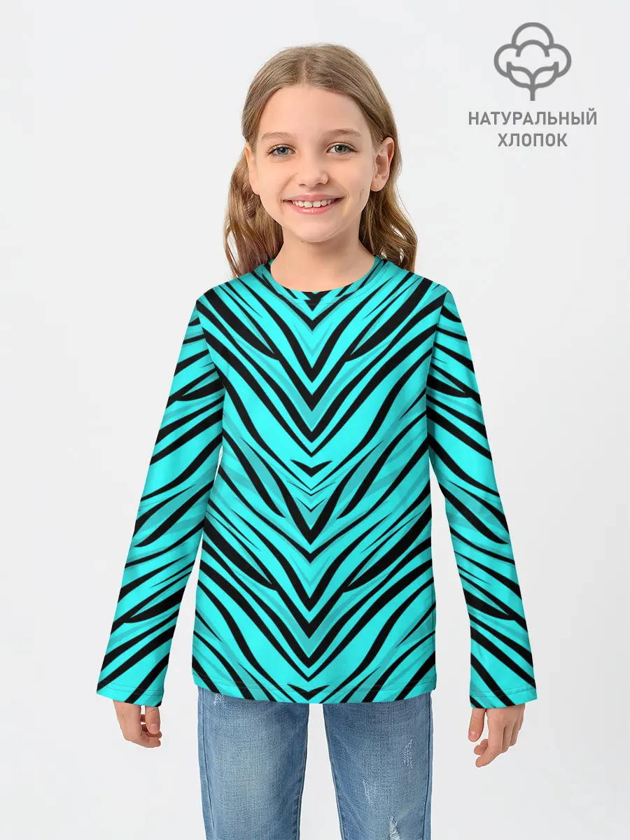Детский лонгслив / Абстратный полосатый узор