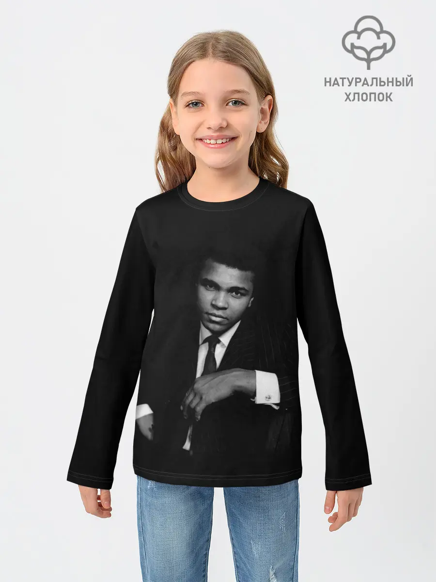 Детский лонгслив / Мухаммед Али Mohammed Ali