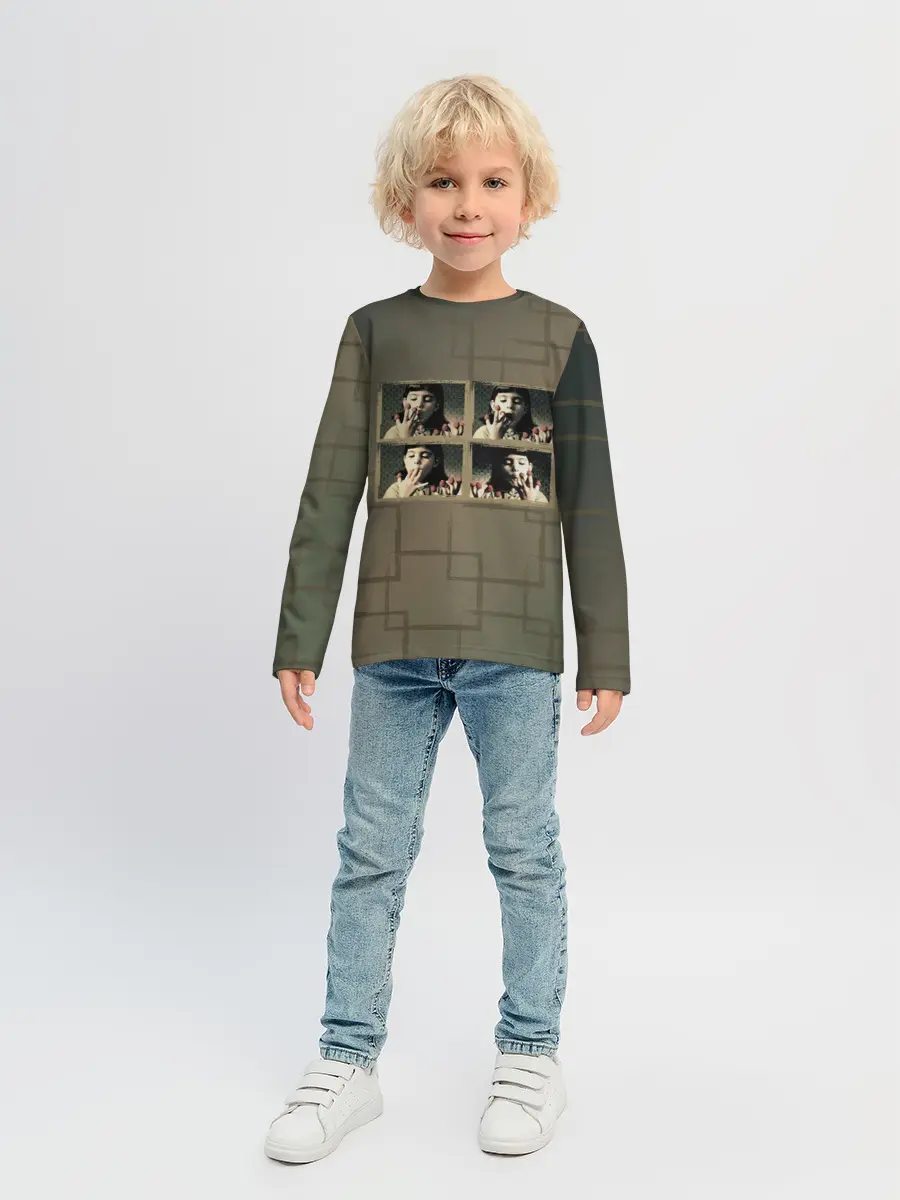 Детский лонгслив / Амели. Малина