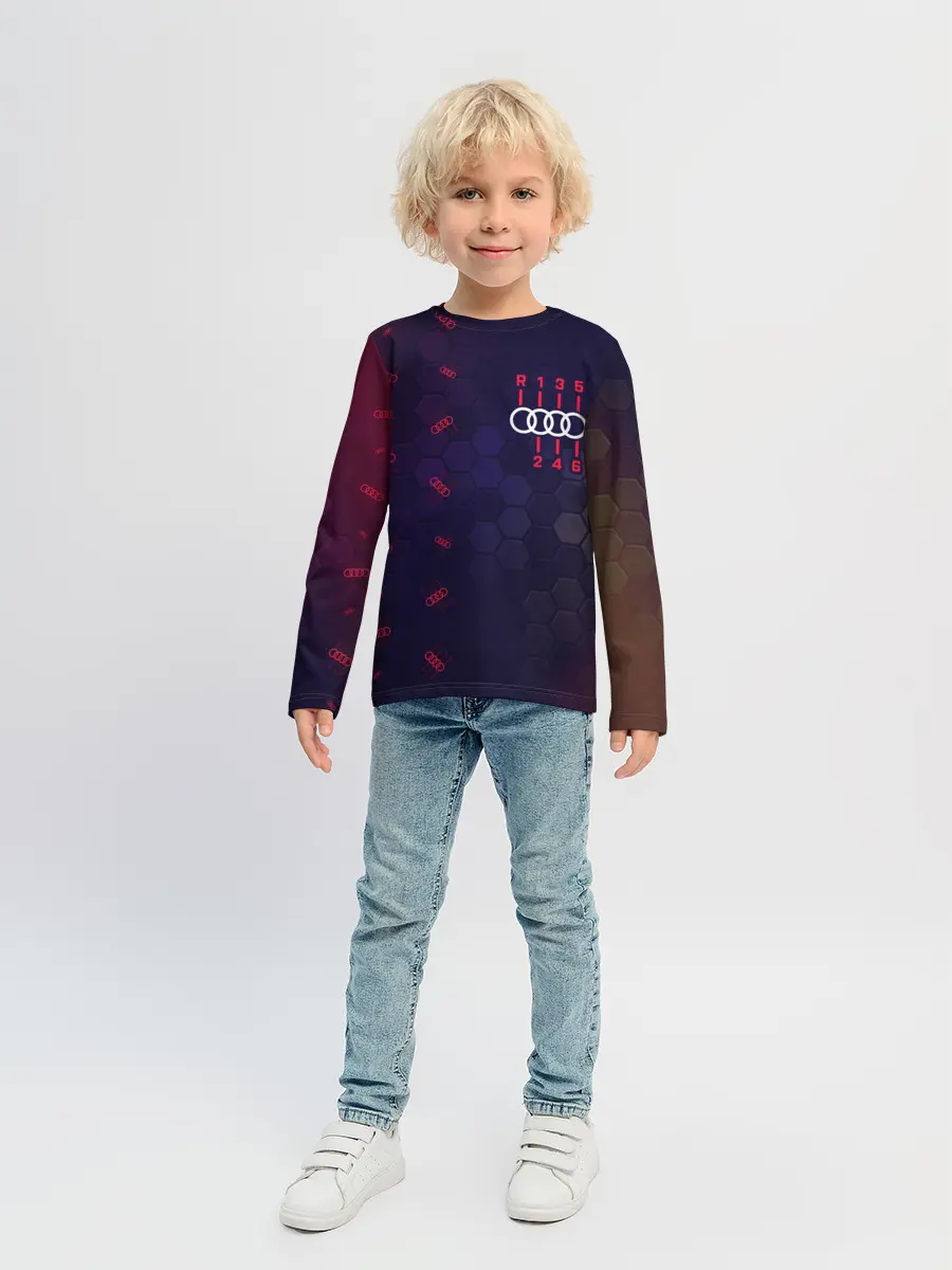Детский лонгслив / Audi - Gearbox - Hexagon