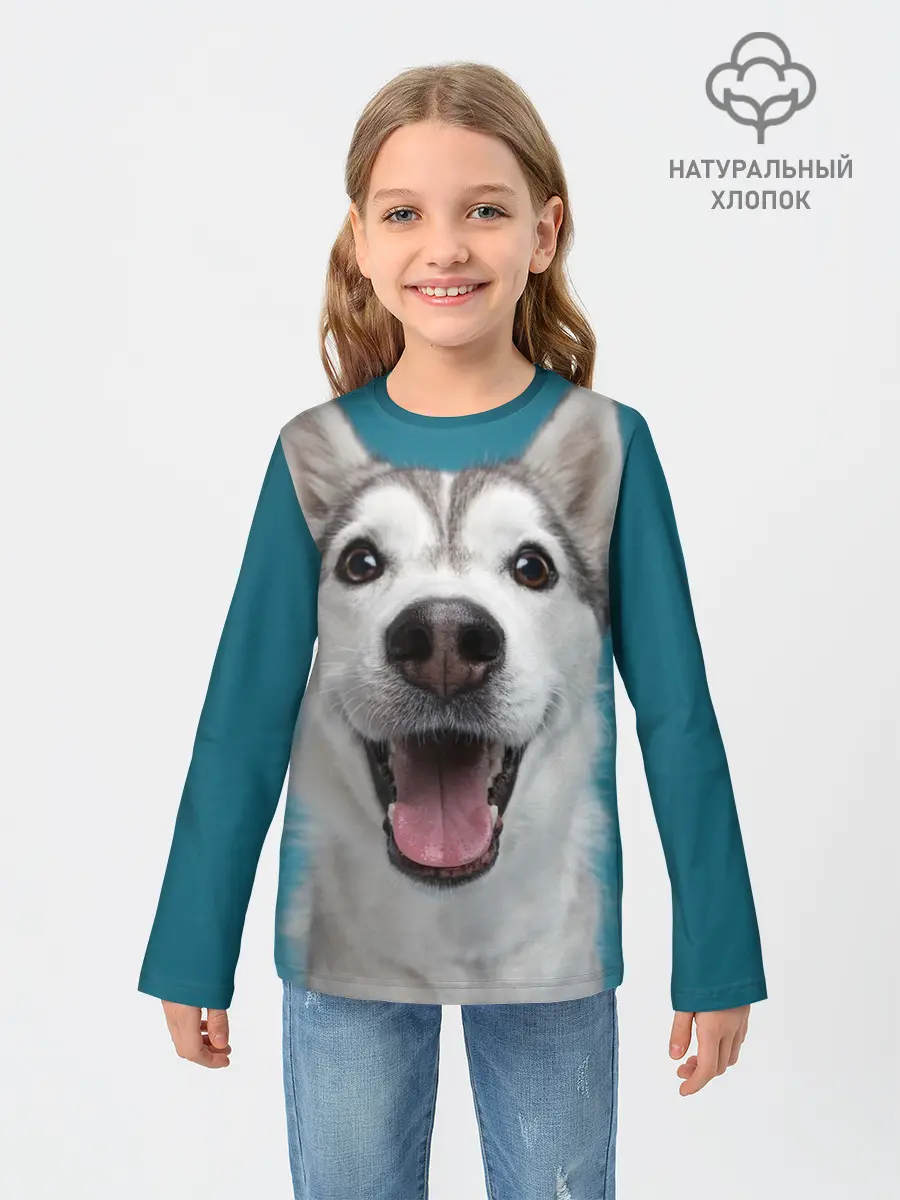 Детский лонгслив / Хаски