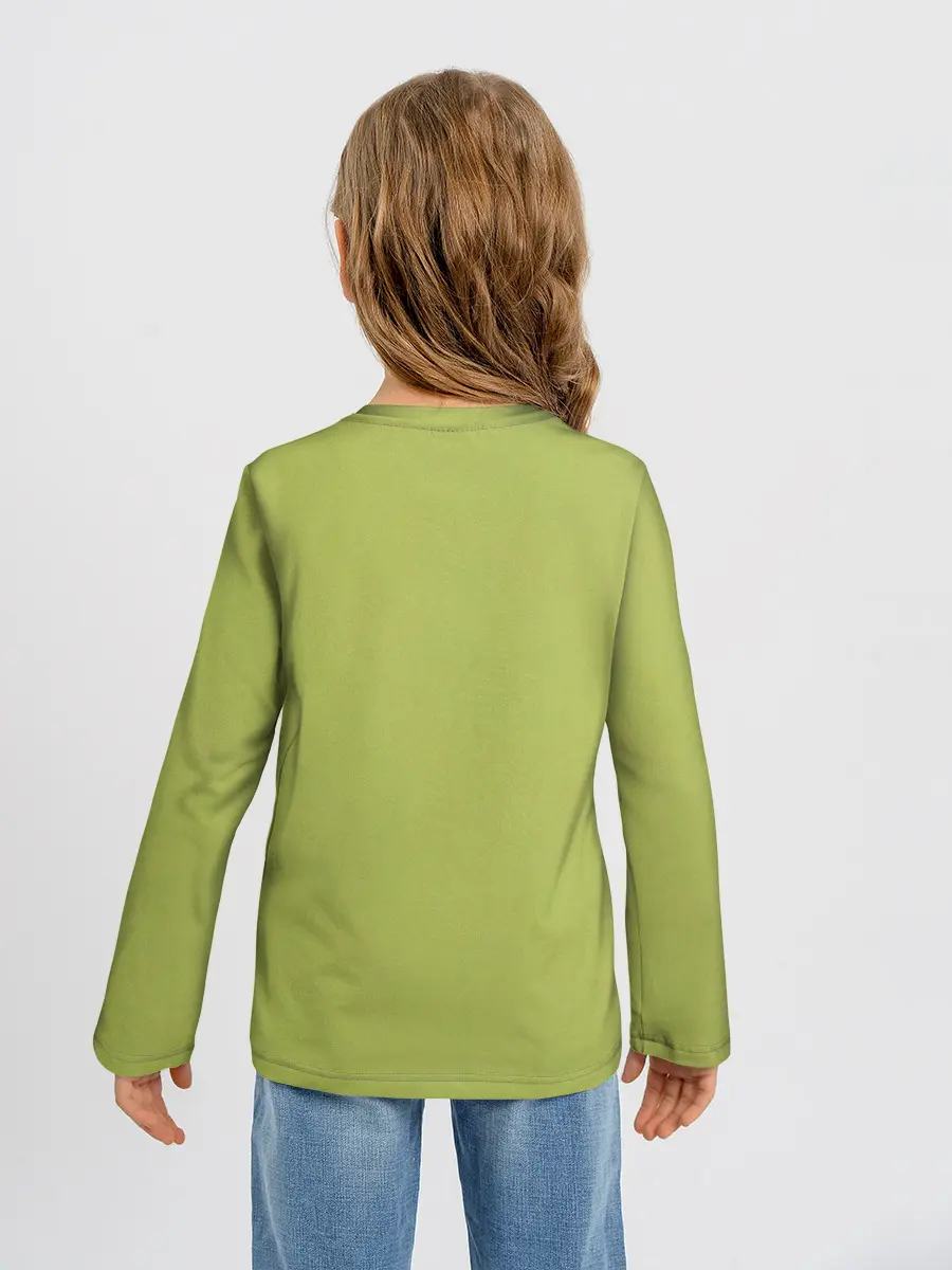 Детский лонгслив / Кот и цветы