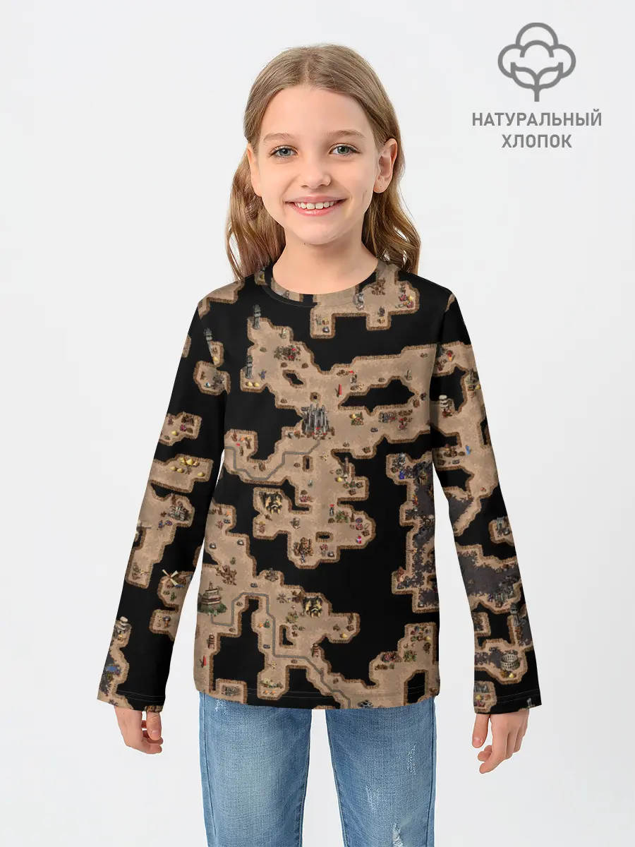 Детский лонгслив / Heroes III Dungeon Map