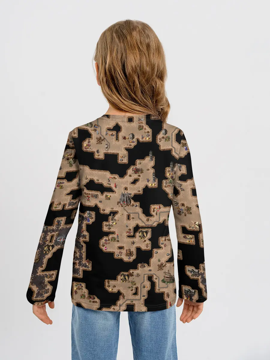 Детский лонгслив / Heroes III Dungeon Map