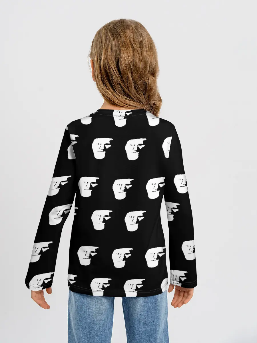 Детский лонгслив / Dark trollface