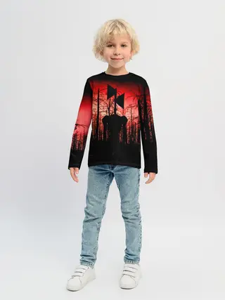 Детский лонгслив / Сиреноголовый Кровавый Лес