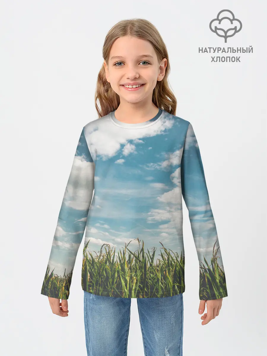 Детский лонгслив / Небушко и полюшко