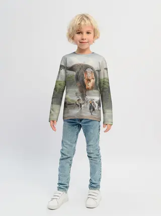 Детский лонгслив / Т-Рекс | Динозавр | Dino