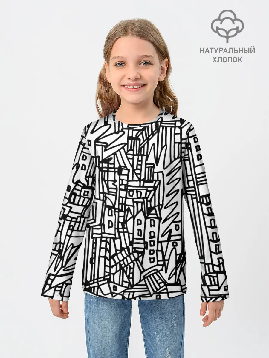 Детский лонгслив / Городской скетч