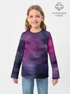 Детский лонгслив / Фиолетово-бордовый узор