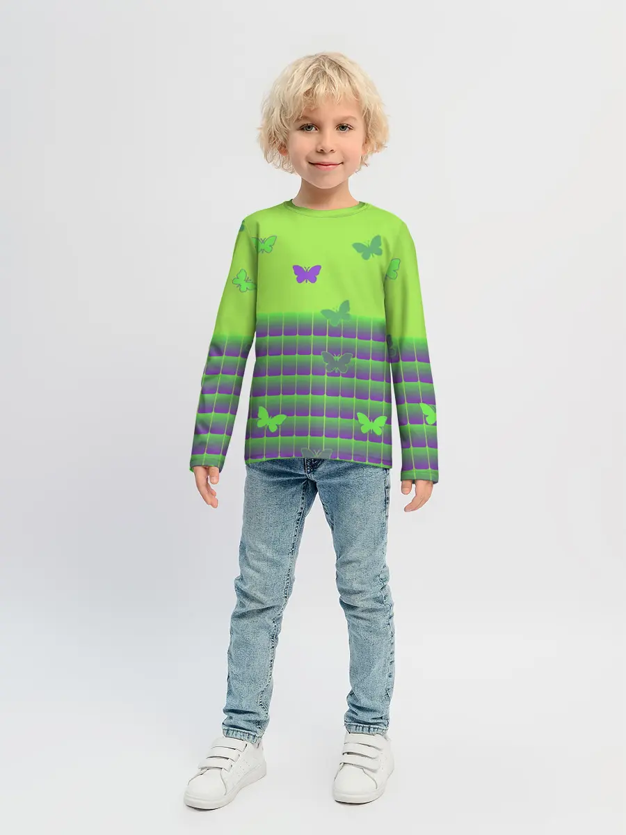 Детский лонгслив / Бабочки