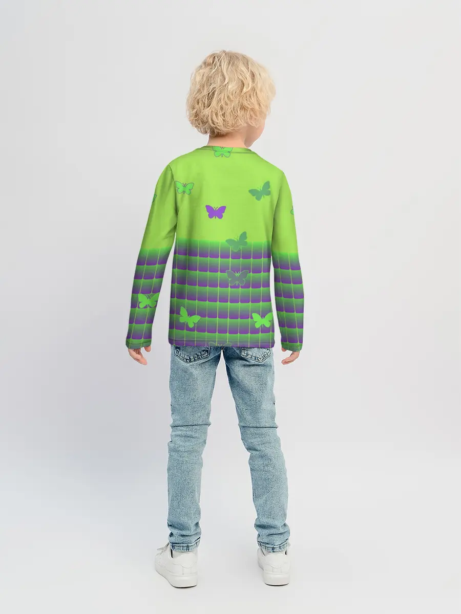 Детский лонгслив / Бабочки