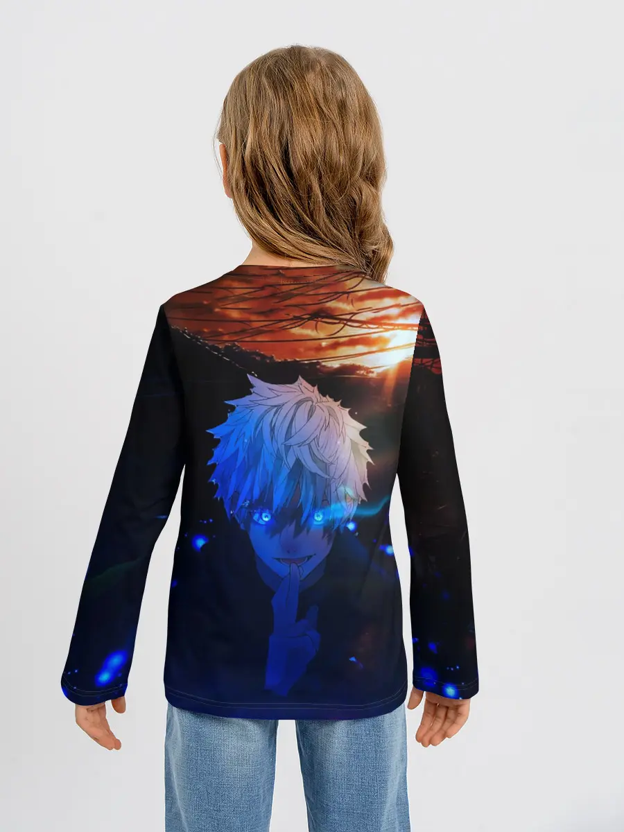 Детский лонгслив / Сатору гото голубые глаза