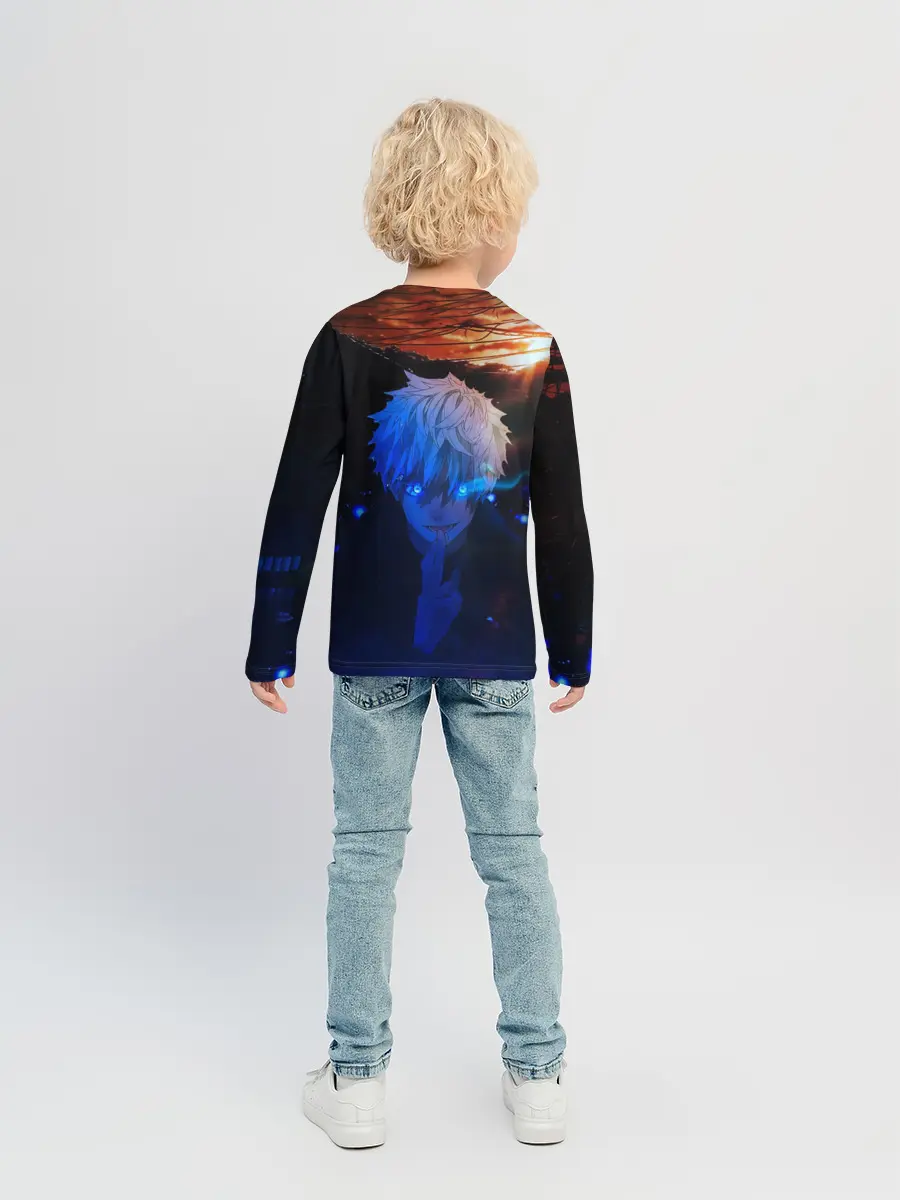 Детский лонгслив / Сатору гото голубые глаза