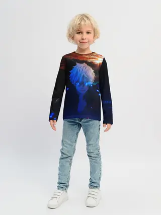 Детский лонгслив / Сатору гото голубые глаза