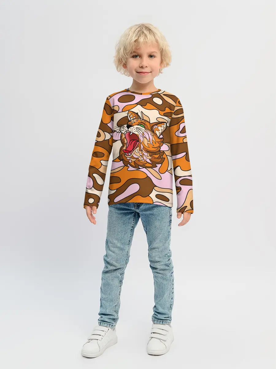 Детский лонгслив / Грозный кот