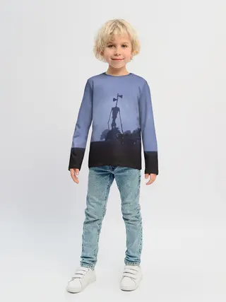 Детский лонгслив / СИРЕНОГОЛОВЫЙ У ДОМА