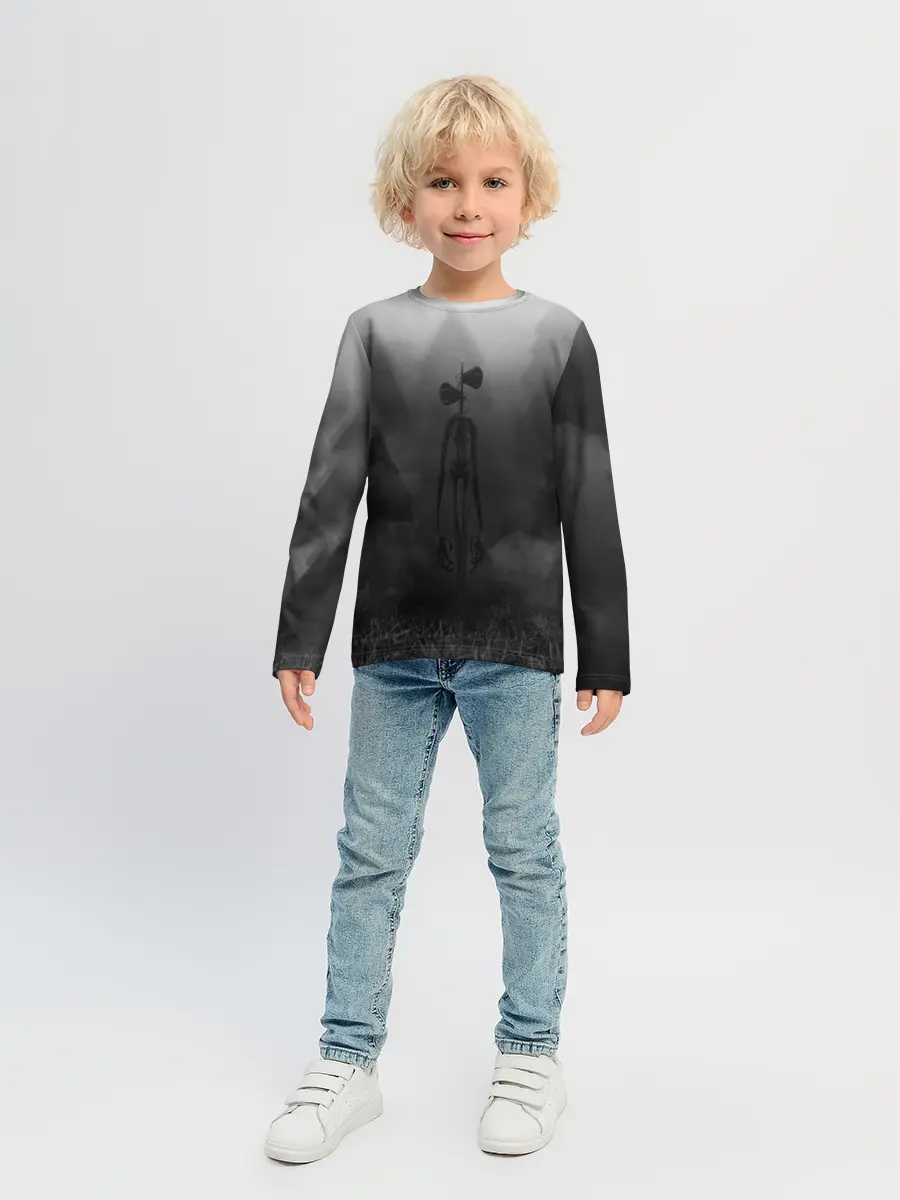 Детский лонгслив / СИРЕНОГОЛОВЫЙ / ТУМАННЫЙ ЛЕС