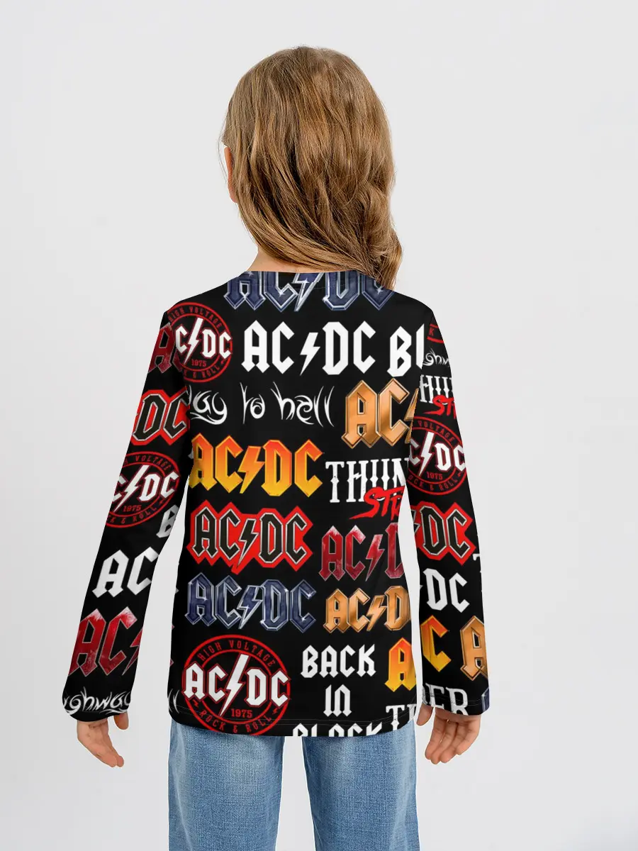 Детский лонгслив / AC DC LOGOBOMBING