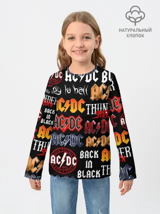 Детский лонгслив / AC DC LOGOBOMBING