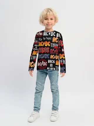 Детский лонгслив / AC DC LOGOBOMBING