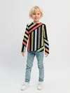 Детский лонгслив / Абстрактный полосатый узор