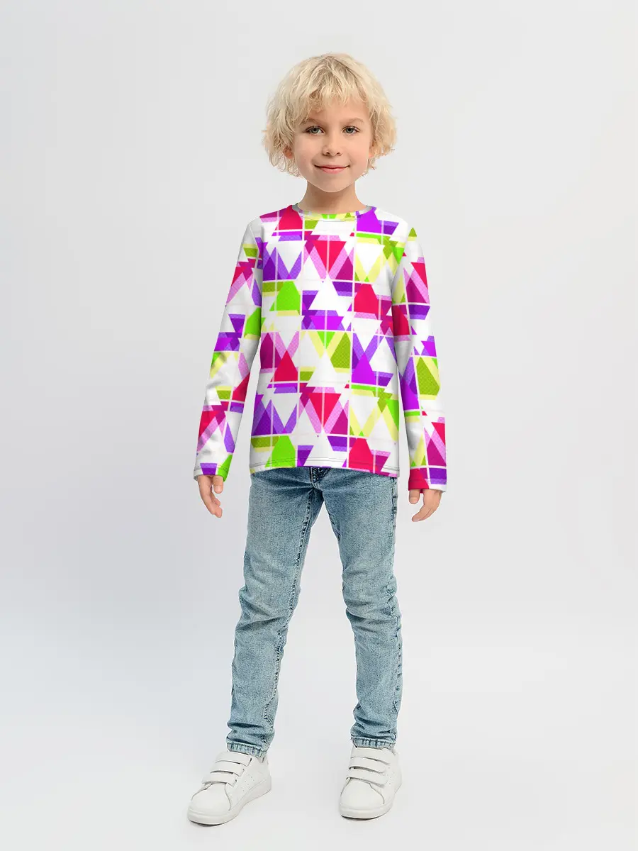 Детский лонгслив / Абстрактный яркий узор
