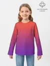 Детский лонгслив / Оранжевый и Фиолетовый