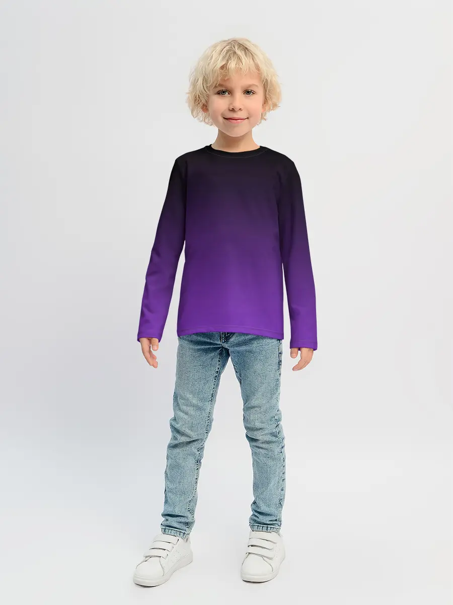Детский лонгслив / Ночной градиент | Фиолетовый