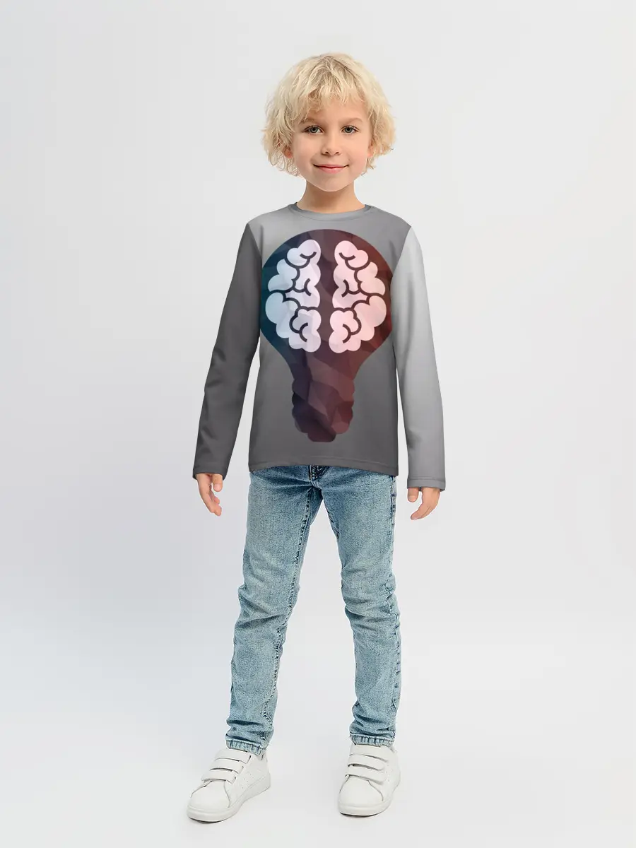 Детский лонгслив / Прокачай мозги
