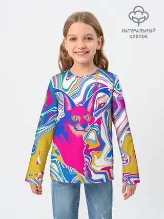 Детский лонгслив / Floppa Art