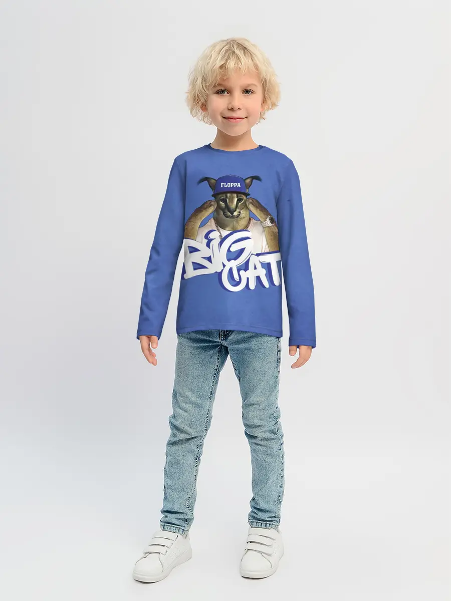Детский лонгслив / Big Cat Floppa