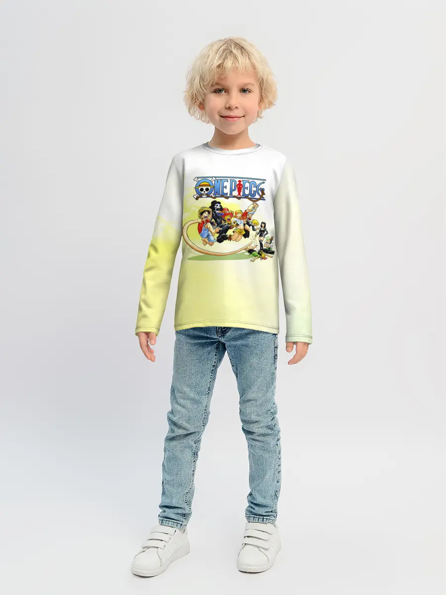 Детский лонгслив / One Piece пираты Соломенной Шляпы