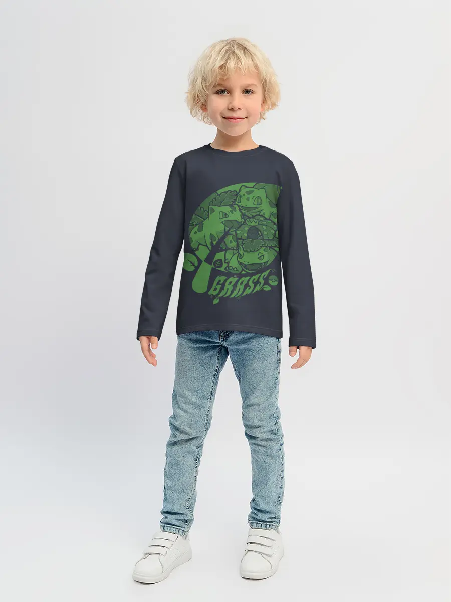 Детский лонгслив / Травяные покемоны