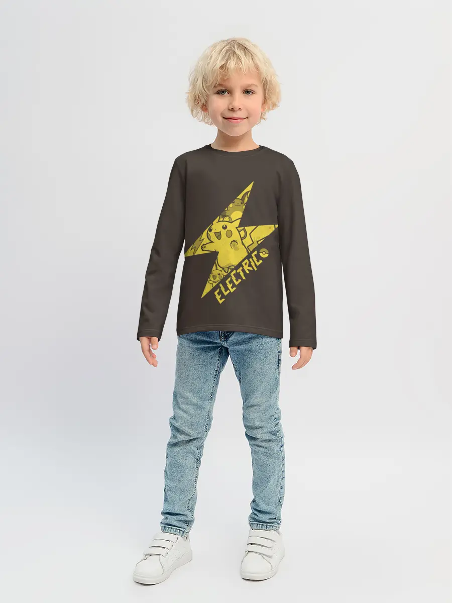 Детский лонгслив / Электрические покемоны