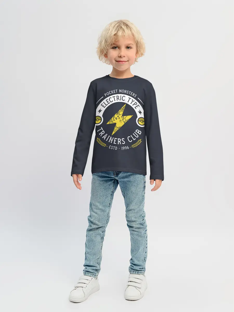 Детский лонгслив / Тренер электрических покемонов