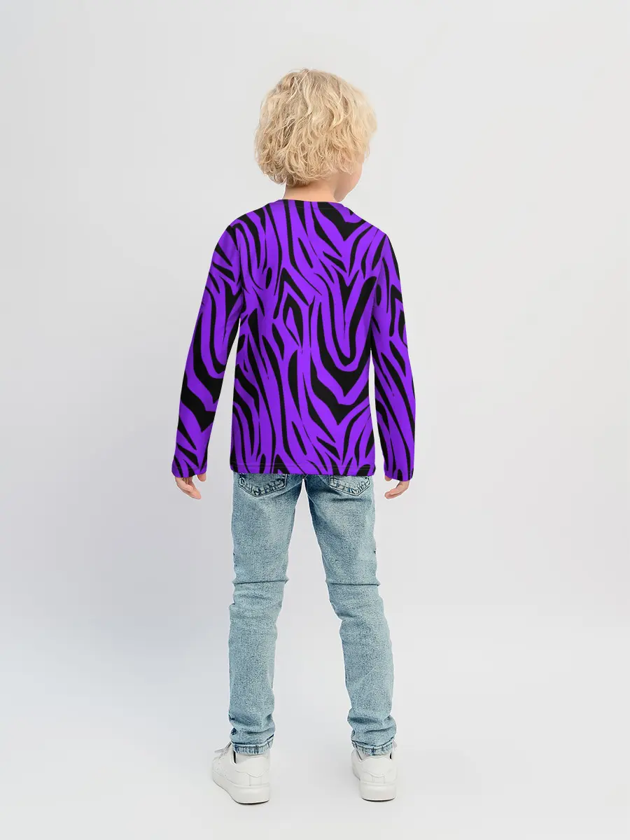 Детский лонгслив / Абстрактный узор зебра