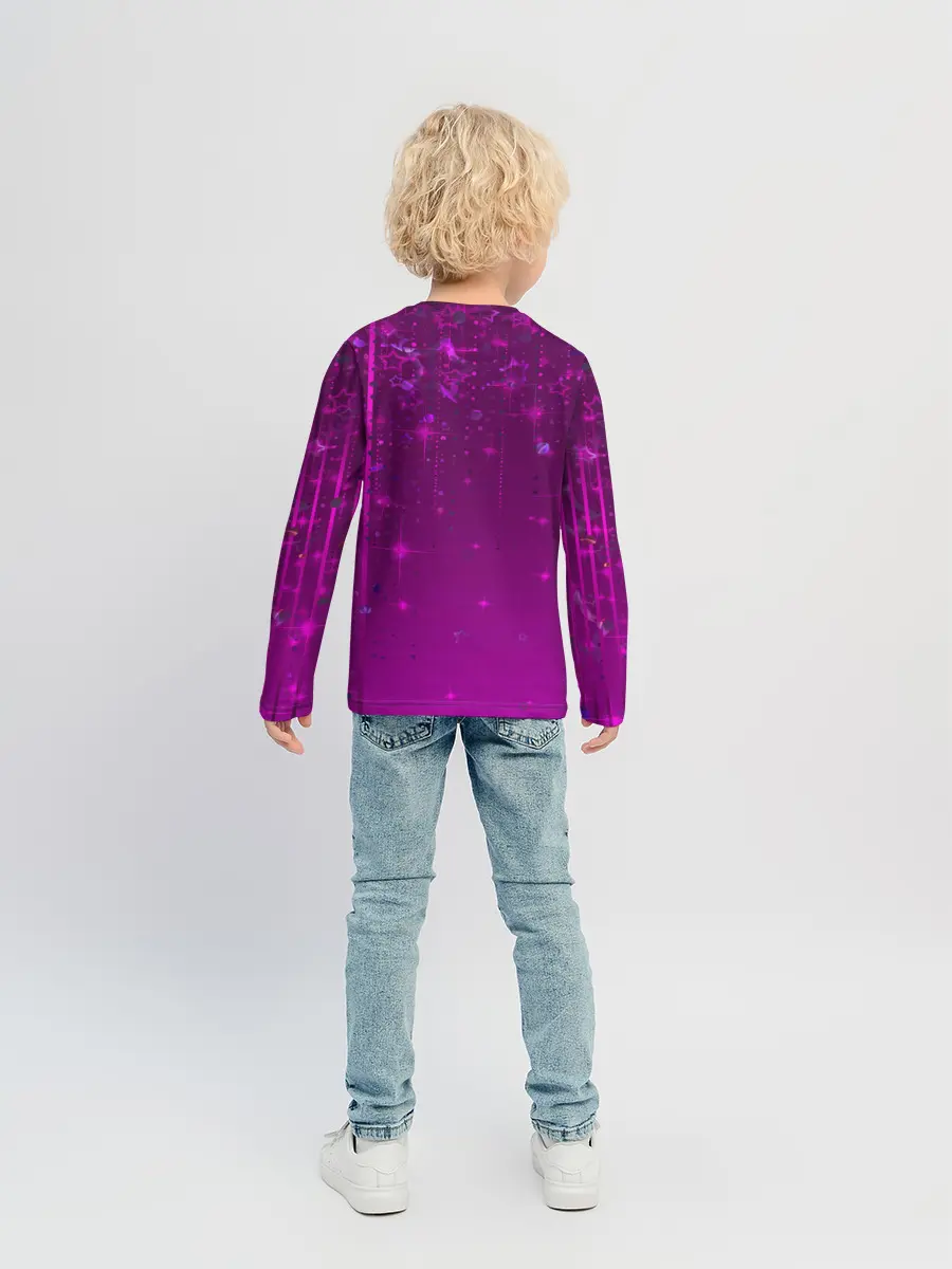 Детский лонгслив / Абстрактный фон фуксия