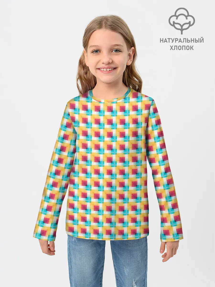 Детский лонгслив / Красочные кубы