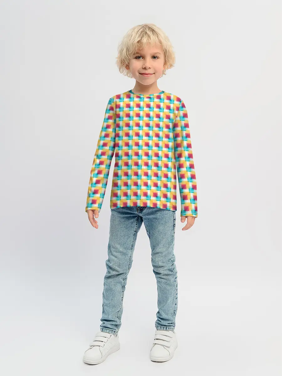 Детский лонгслив / Красочные кубы