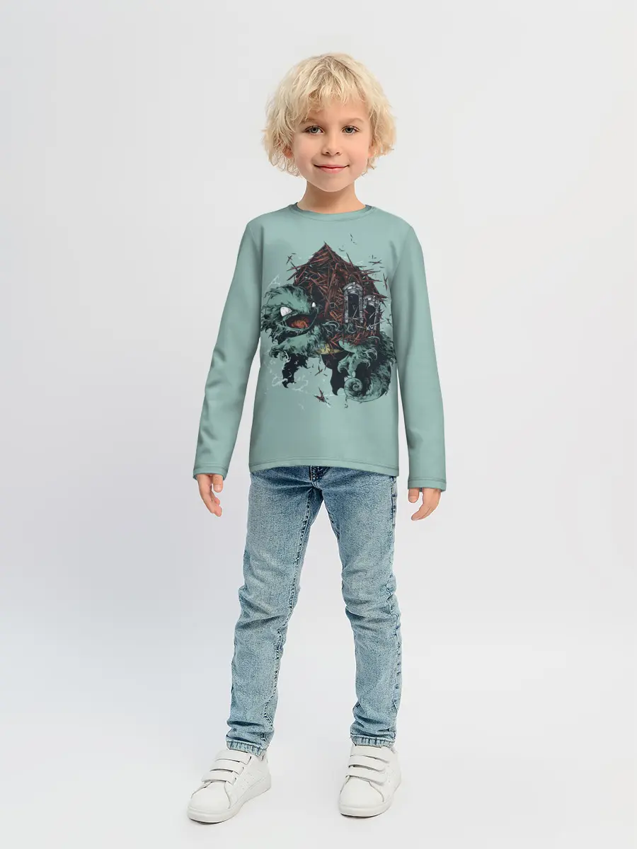 Детский лонгслив / Домик Сквиртла