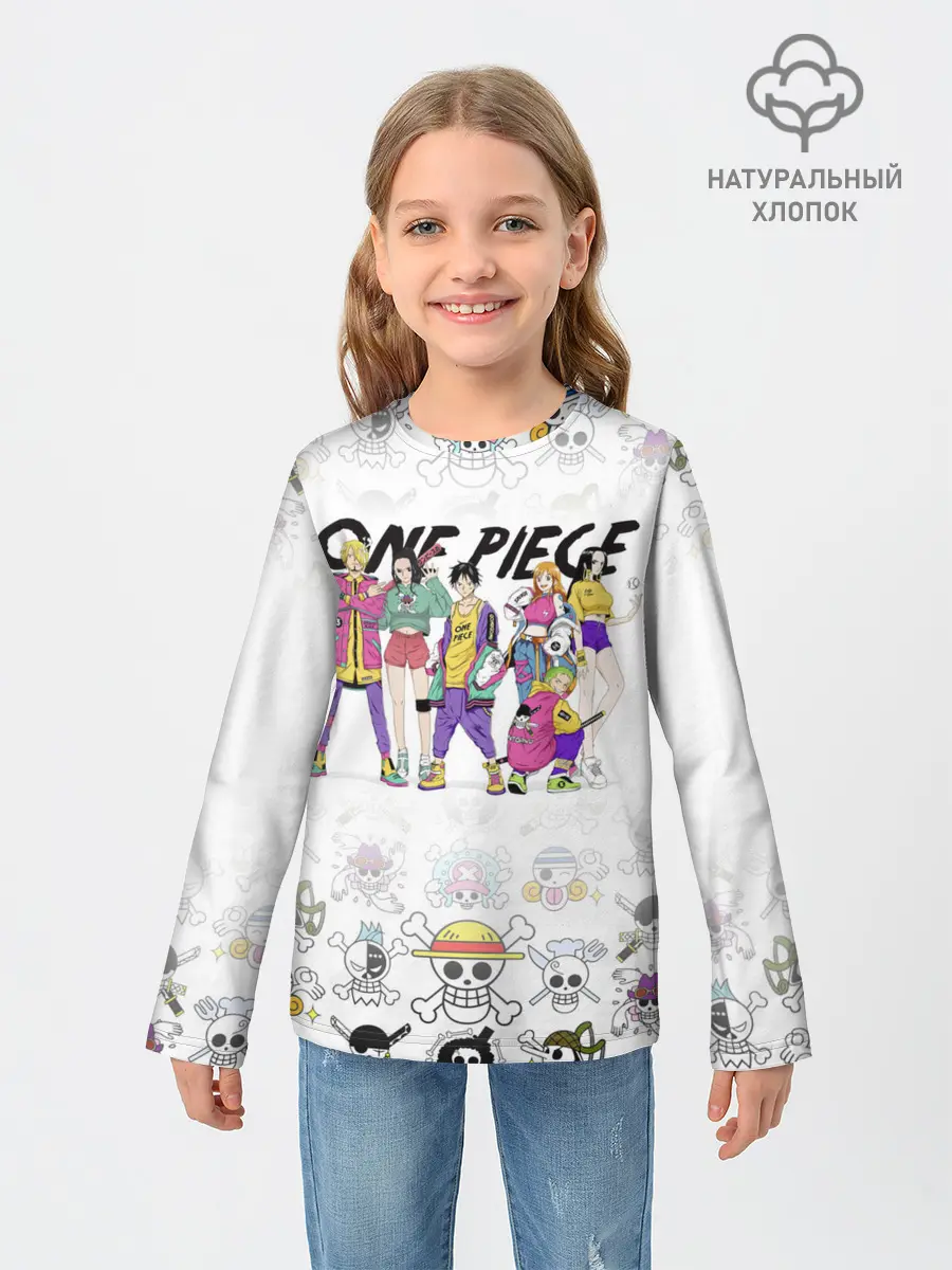 Детский лонгслив / One Piece. Большой куш на стиле