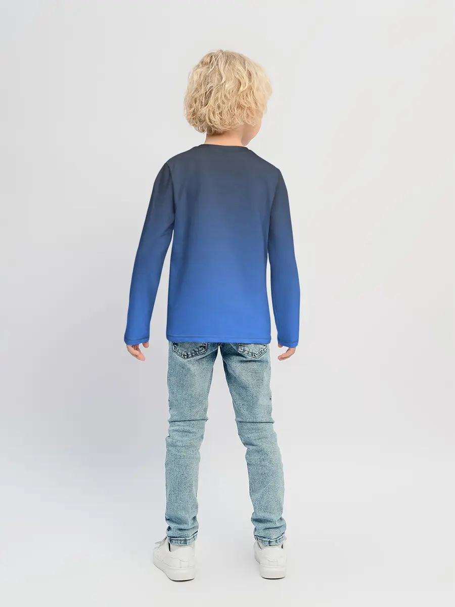 Детский лонгслив / DARK OCEAN GRADIENT