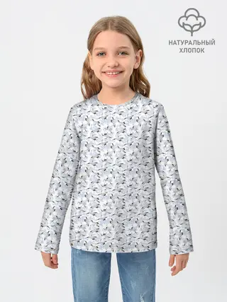 Детский лонгслив / Журавли