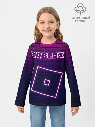 Детский лонгслив / ROBLOX / РОБЛОКС / НЕОН